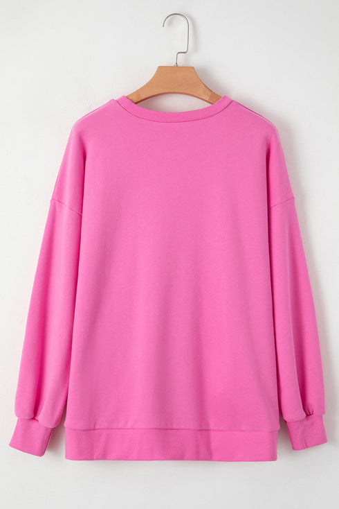 Relaxed Fit Fleece Lined Pullover Sweatshirt