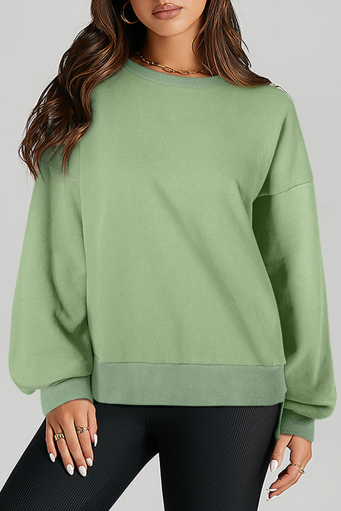 Relaxed Fit Fleece Lined Pullover Sweatshirt
