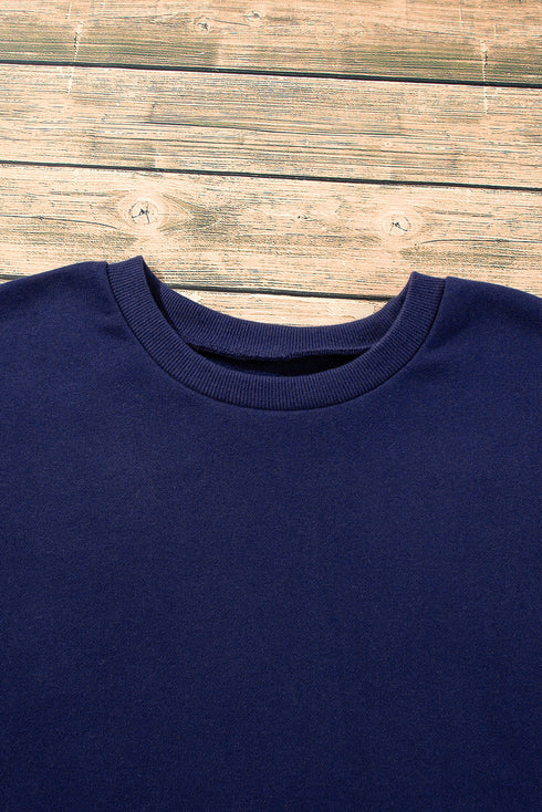 Relaxed Fit Fleece Lined Pullover Sweatshirt