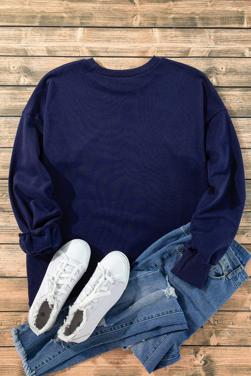 Relaxed Fit Fleece Lined Pullover Sweatshirt