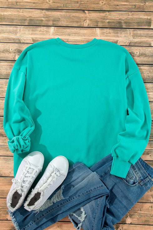 Relaxed Fit Fleece Lined Pullover Sweatshirt