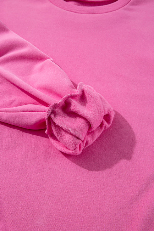 Relaxed Fit Fleece Lined Pullover Sweatshirt