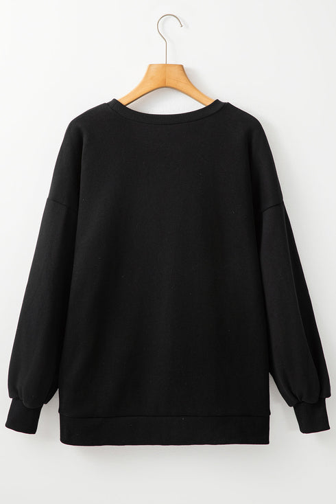Relaxed Fit Fleece Lined Pullover Sweatshirt