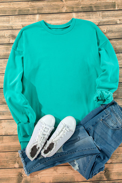 Relaxed Fit Fleece Lined Pullover Sweatshirt