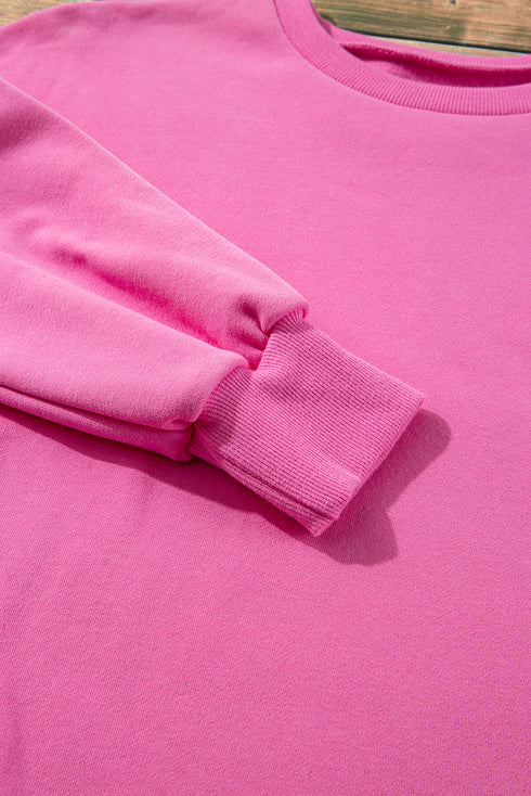 Relaxed Fit Fleece Lined Pullover Sweatshirt