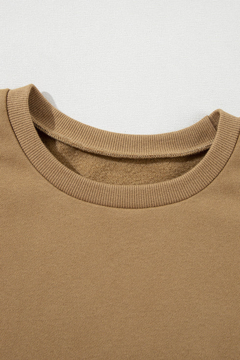 Relaxed Fit Fleece Lined Pullover Sweatshirt