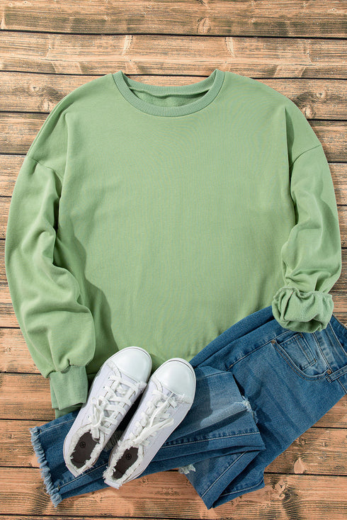 Relaxed Fit Fleece Lined Pullover Sweatshirt