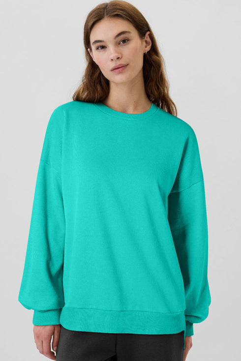 Relaxed Fit Fleece Lined Pullover Sweatshirt
