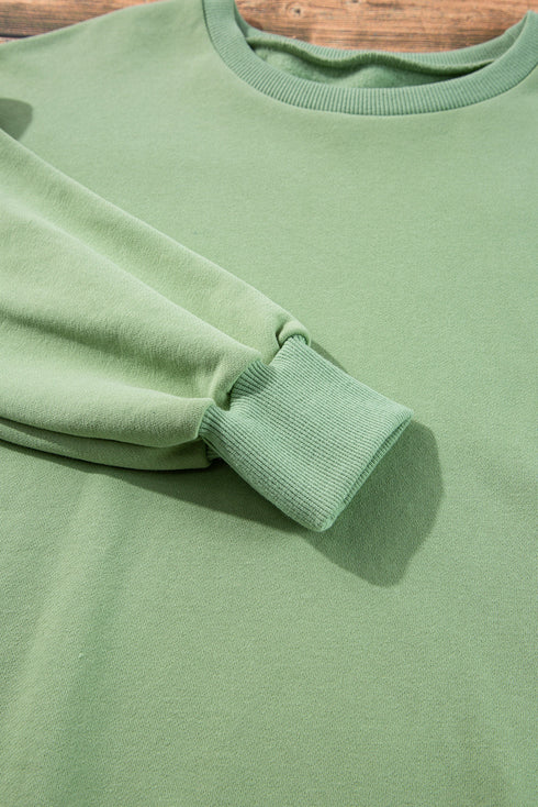 Relaxed Fit Fleece Lined Pullover Sweatshirt