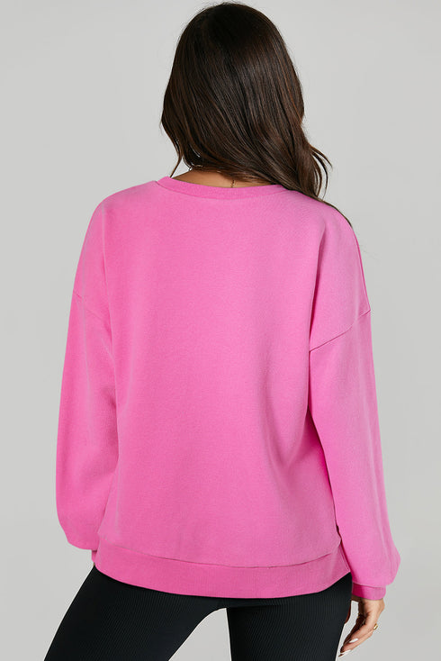 Relaxed Fit Fleece Lined Pullover Sweatshirt