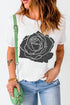 Relaxed Fit Floral Graphic Print Short Sleeve Tee