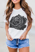 Relaxed Fit Floral Graphic Print Short Sleeve Tee