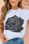 Relaxed Fit Floral Graphic Print Short Sleeve Tee