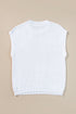 Relaxed Fit Floral Knit Short Sleeve Sweater