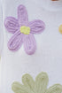 Relaxed Fit Floral Knit Short Sleeve Sweater