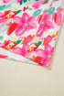 Relaxed Fit Floral Print Flutter Sleeve Woven Blouse