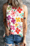 Relaxed Fit Floral Print Halter Tank Top