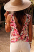 Relaxed Fit Floral Print Sleeveless Scoop Neck Top