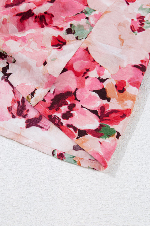 Relaxed Fit Floral Print Sleeveless Scoop Neck Top