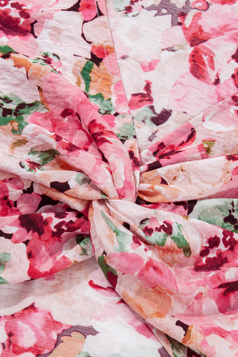 Relaxed Fit Floral Print Sleeveless Scoop Neck Top