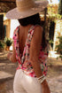 Relaxed Fit Floral Print Sleeveless Scoop Neck Top