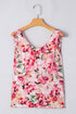 Relaxed Fit Floral Print Sleeveless Scoop Neck Top