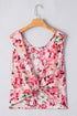 Relaxed Fit Floral Print Sleeveless Scoop Neck Top