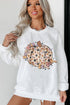 Relaxed Fit Floral Pumpkin Graphic Pullover Sweatshirt