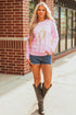 Relaxed Fit Football Graphic Crew Neck Pullover Sweatshirt
