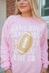 Relaxed Fit Football Graphic Crew Neck Pullover Sweatshirt