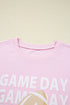 Relaxed Fit Football Graphic Crew Neck Pullover Sweatshirt