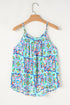 Relaxed Fit Geometric Tile Print Woven Cami Top