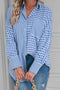 Relaxed Fit Gingham Pattern Button Down Shirt