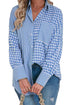 Relaxed Fit Gingham Pattern Button Down Shirt