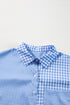 Relaxed Fit Gingham Pattern Button Down Shirt