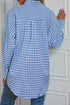 Relaxed Fit Gingham Pattern Button Down Shirt