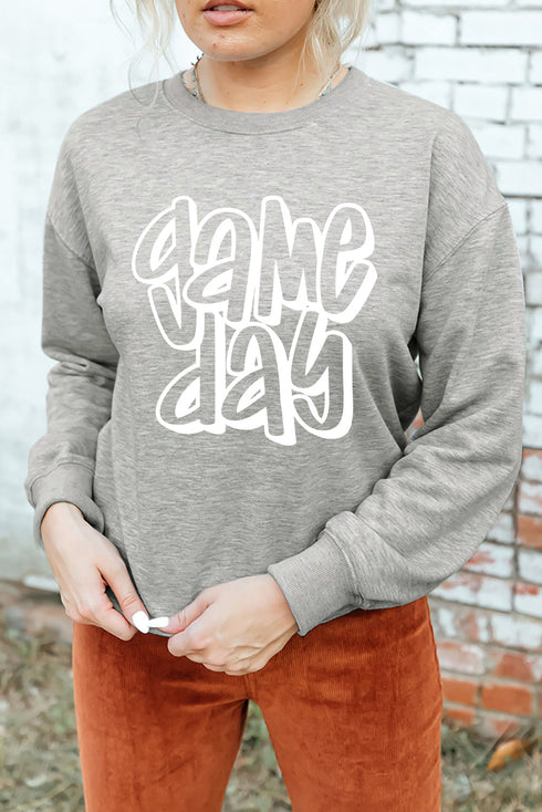 Relaxed Fit Graphic Print Crew Neck Sweatshirt