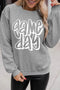 Relaxed Fit Graphic Print Crew Neck Sweatshirt