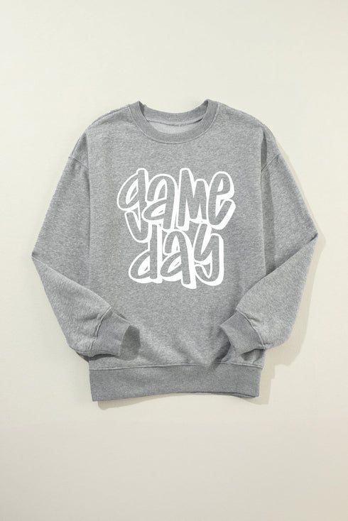 Relaxed Fit Graphic Print Crew Neck Sweatshirt