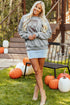 Relaxed Fit Graphic Skull Print Pullover Sweatshirt