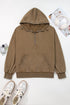 Relaxed Fit Half Zip Kangaroo Pocket Pullover