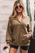 Relaxed Fit Half Zip Kangaroo Pocket Pullover