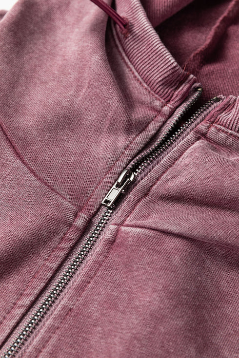 Relaxed Fit Half Zip Kangaroo Pocket Pullover