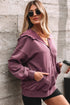 Relaxed Fit Half Zip Kangaroo Pocket Pullover