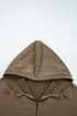 Relaxed Fit Half Zip Kangaroo Pocket Pullover