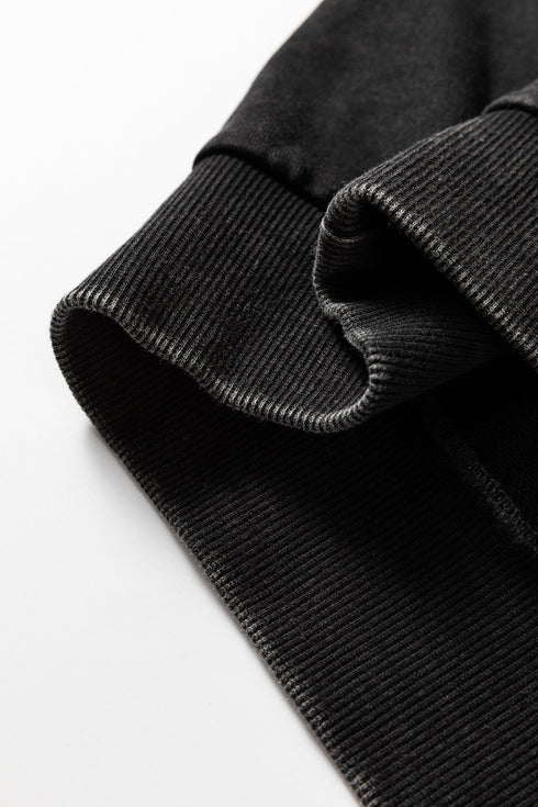 Relaxed Fit Half Zip Kangaroo Pocket Pullover
