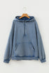 Relaxed Fit Half Zip Kangaroo Pocket Pullover