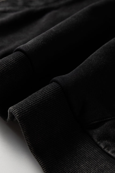 Relaxed Fit Half Zip Kangaroo Pocket Pullover