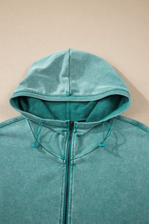 Relaxed Fit Half Zip Kangaroo Pocket Pullover