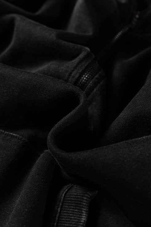 Relaxed Fit Half Zip Kangaroo Pocket Pullover